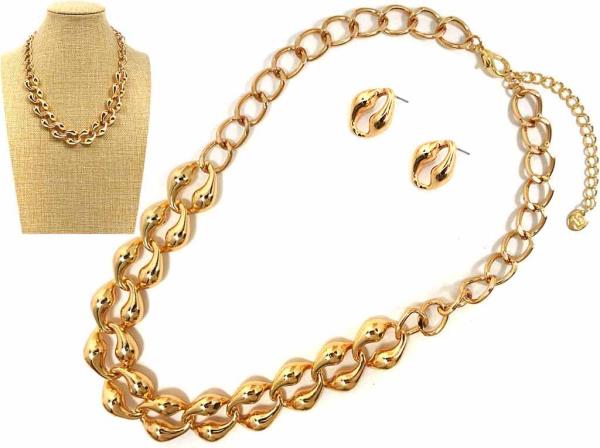 OVAL LINK METAL NECKLACE