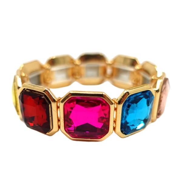 COLORFUL CRYSTAL STRETCH BRACELET