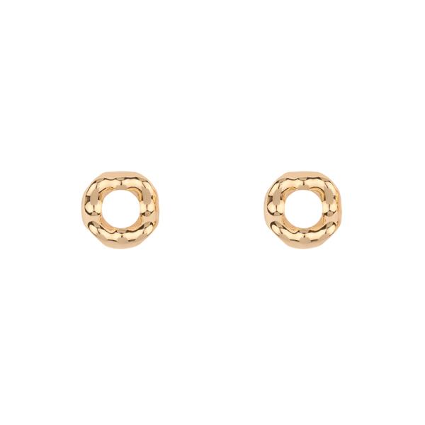 ROUND METAL POST EARRING