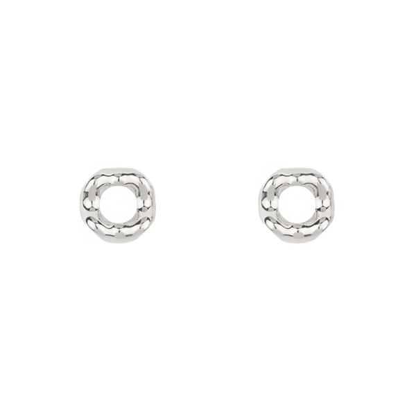 ROUND METAL POST EARRING