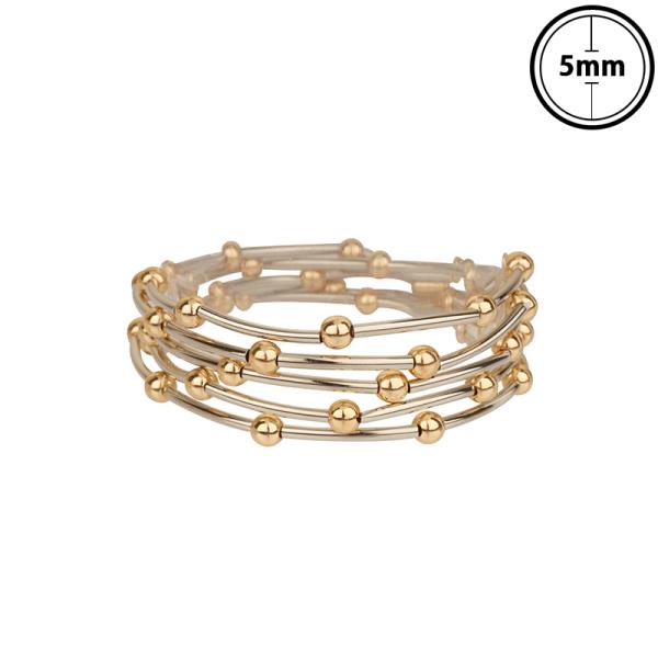 METAL BALL STERTCH BRACELET SET