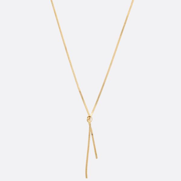 SODAJO CRISS CROSS KNOT GOLD DIPPED NECKLACE