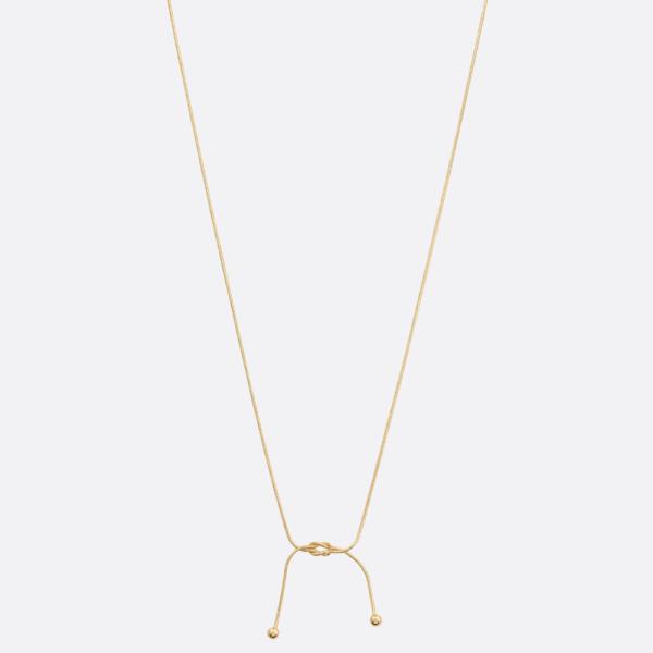 SODAJO KNOT METAL GOLD DIPPED NECKLACE