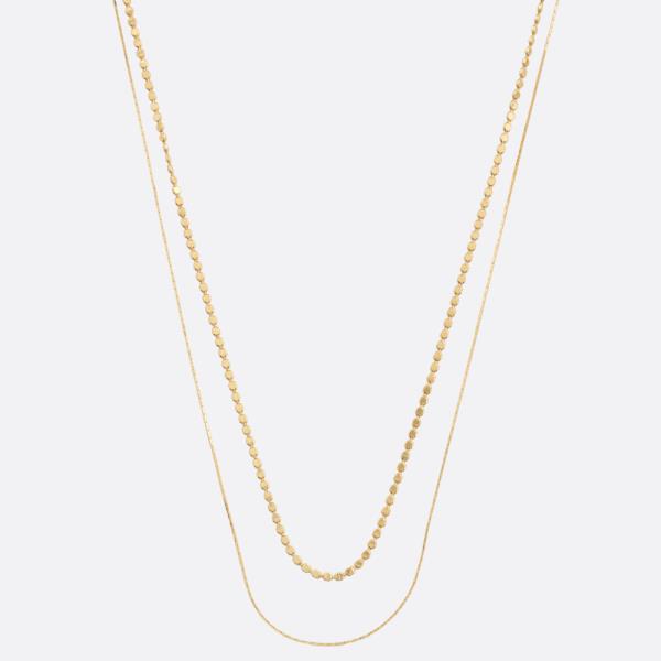 SODAJO DAINTY LINK LAYERED NECKLACE