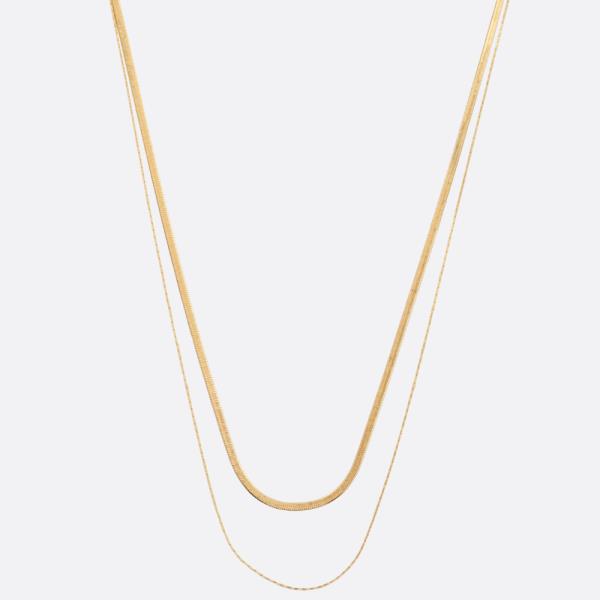 SODAJO LAYERED GOLD DIPPED NECKLACE