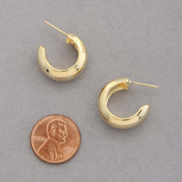 SODAJO OPEN HOOP GOLD DIPPED EARRING