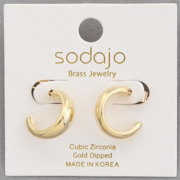 SODAJO OPEN HOOP GOLD DIPPED EARRING