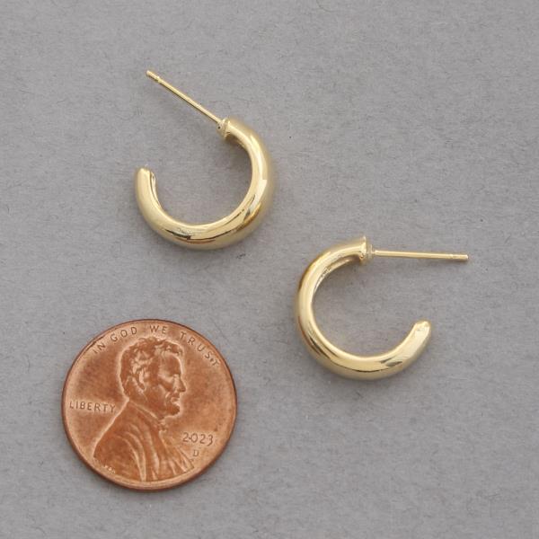 SODAJO OPEN HOOP GOLD DIPPED EARRING