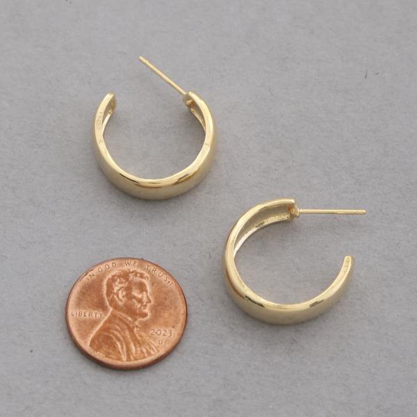 SODAJO OPEN HOOP GOLD DIPPED EARRING