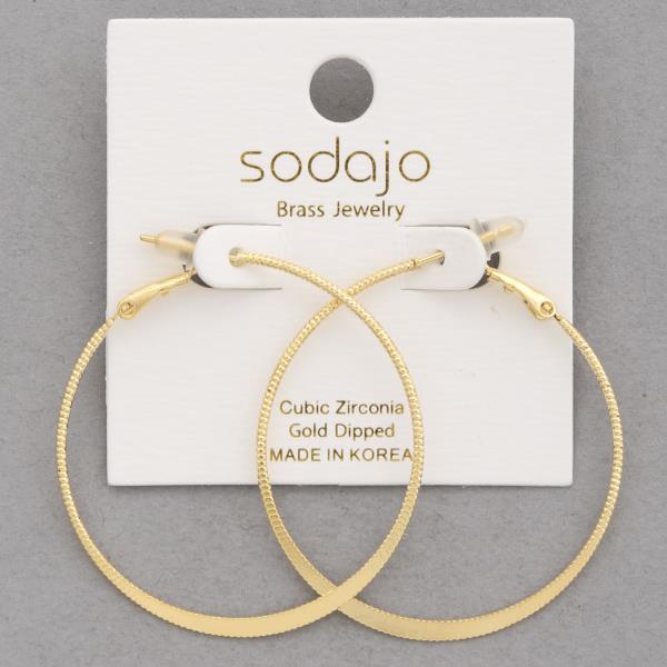 SODAJO HOOP GOLD DIPPED EARRING