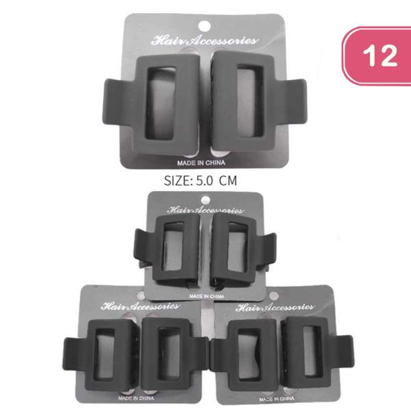 HAIR CLAW JAW CLIP 2 PC SET (12 UNITS)