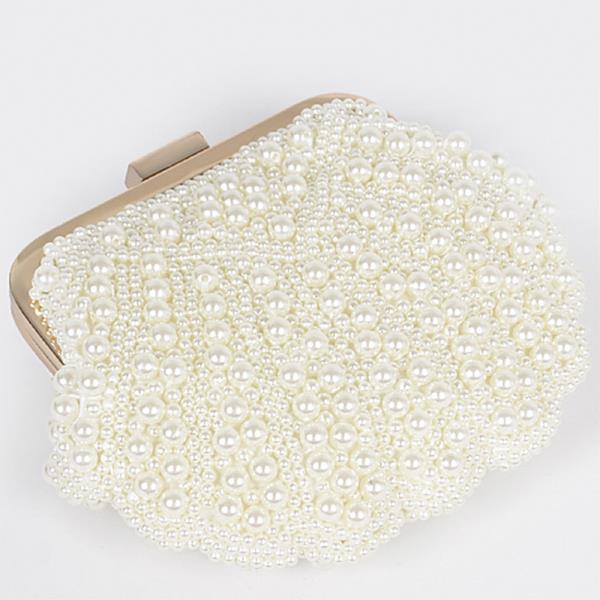 HANDMADE PEARL CLUTCH BAG