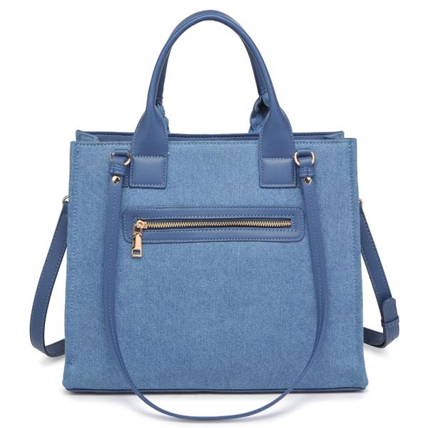 DENIM CHARLOTTE SATCHEL BAG