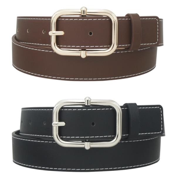 KNOB BAR ACCENT RECTANGLE BUCKLE BELT