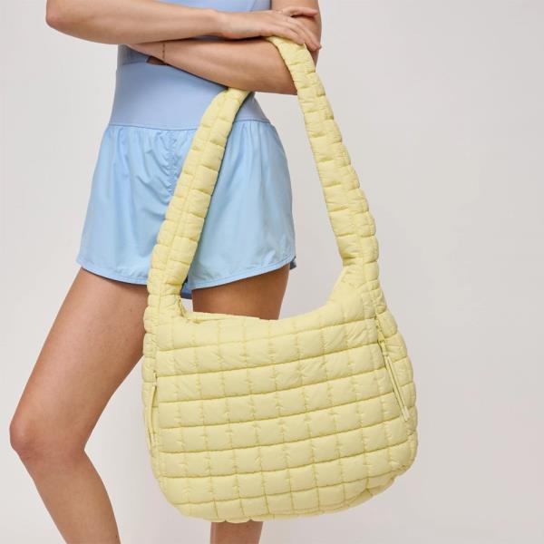 QUILTED CUSHION DESIGN LEDA HOBO BAG