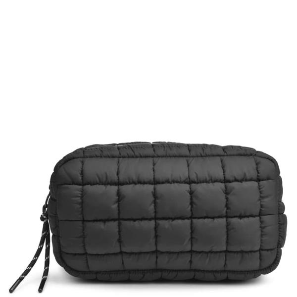 QUILTED CUSHION PUFFER DESIGN POUCH BAG