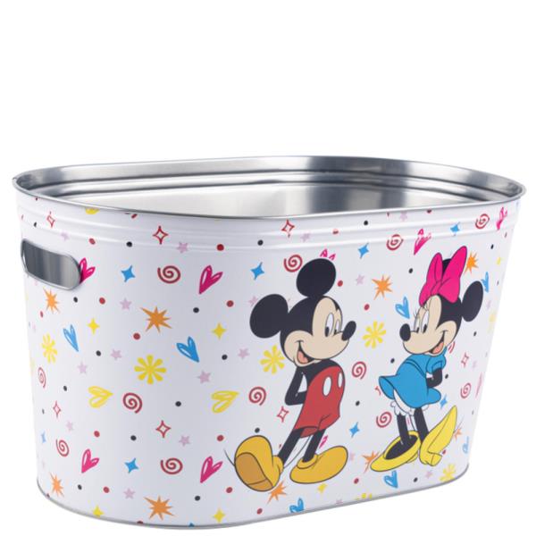 DISNEY MICKEY MOUSE AND MINNIE MOUSE GALVANIZED BEVERAGE TUB WITH HANDLES