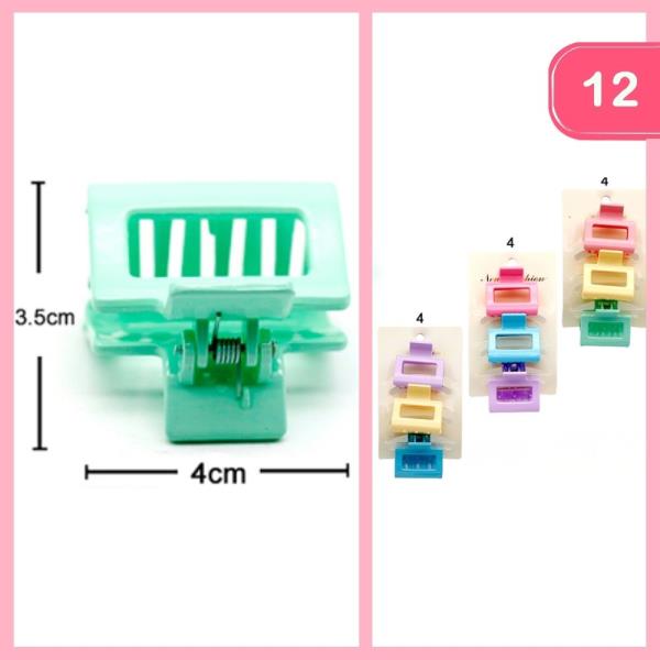 HAIR CLAW JAW CLIP SET (12 UNITS)