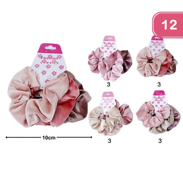 SCRUNCHIES HAIR TIE SET (12 UNITS)