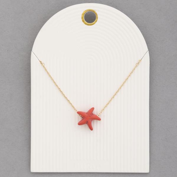 STARFISH CHARM NECKLACE