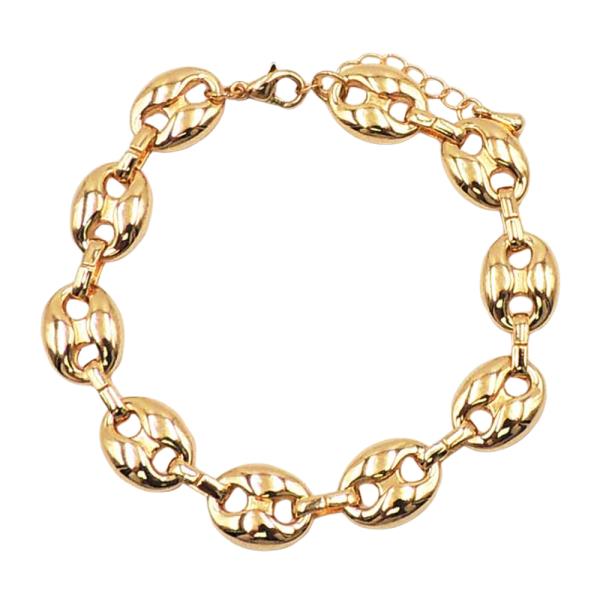 BRASS- LARGE OVAL CHAIN BRACELET