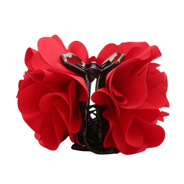 FLOWER RUFFLE CLAW HAIR CLIP