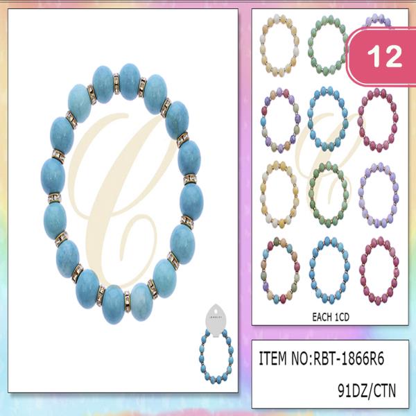 BEAD STRETCH BRACELET (12 UNITS)