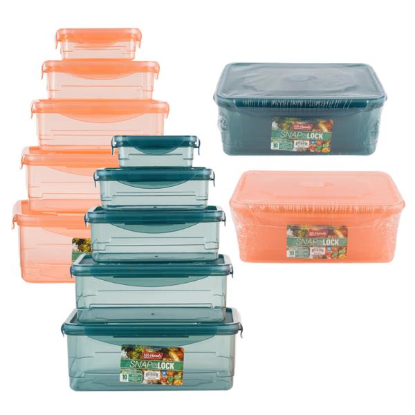 MR HANDY SNAP AND LOCK FOOD CONTAINER 5PC SET