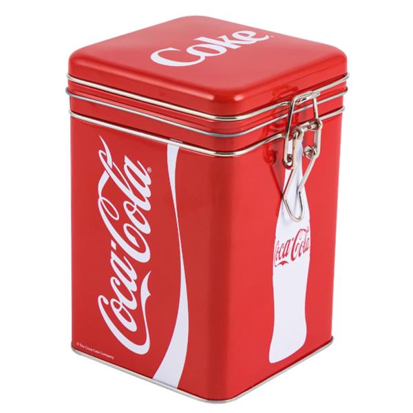 COCA COLA LOCK TOP SQUARE CANISTER