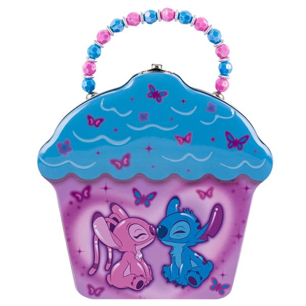 DISNEY STICH AND ANGEL TIN CUPCAKE LUNCHBOX