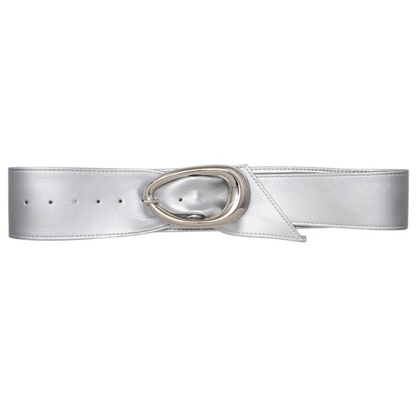 ROUNDED SHAPE SMOOTH BUCKLE WAIST BELT