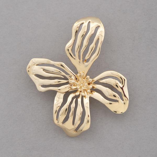 FLOWER METAL BROOCH