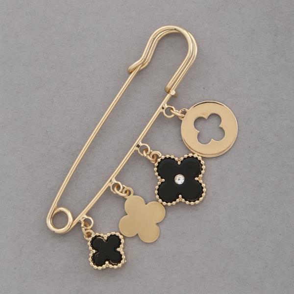 CLOVER CHARM BROOCH