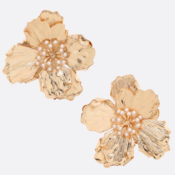 FLOWER METAL EARRING