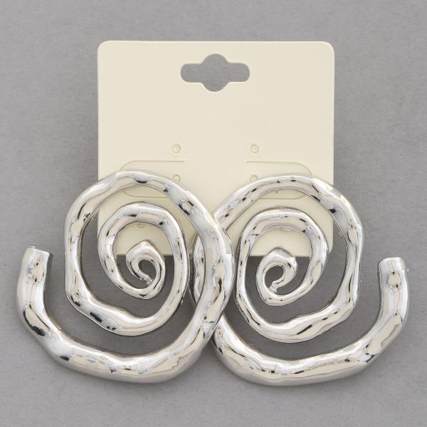 SWIRL METAL EARRING