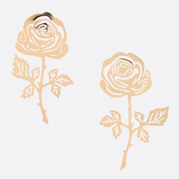 ROSE SHAPE METAL EARRING