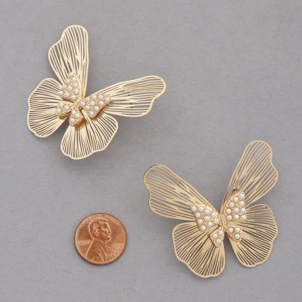 BUTTERFLY SHAPE METAL EARRING