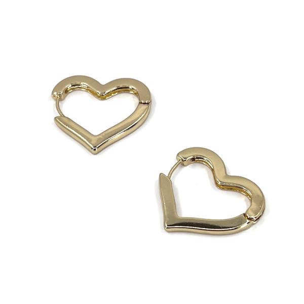 METAL HEART HOOP EARRING