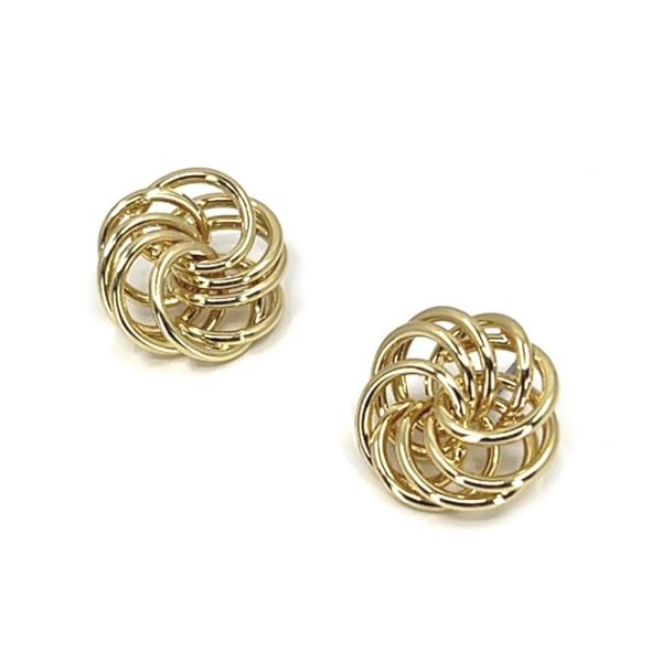 MULTI LINK RING POST EARRING