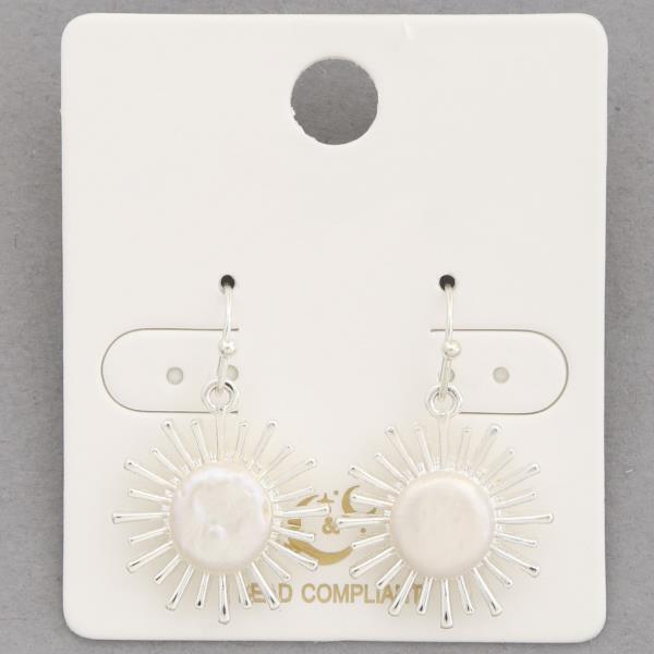 SUNBURST SHAPE METAL EARRING