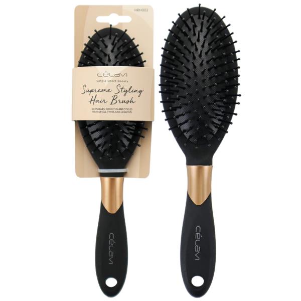 CELAVI BLACK AND GOLD OVAL BRUSH