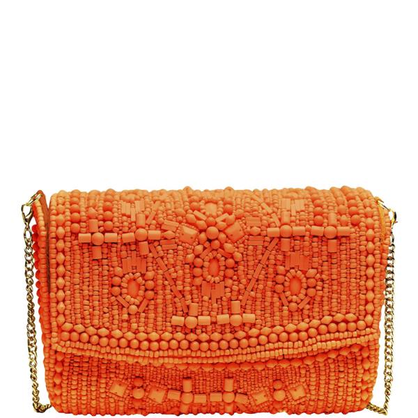 BEADED CLUTCH CROSSBODY BAG