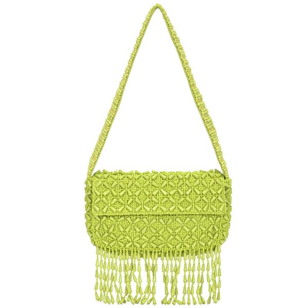 BEADED DANGLE SHOULDER BAG