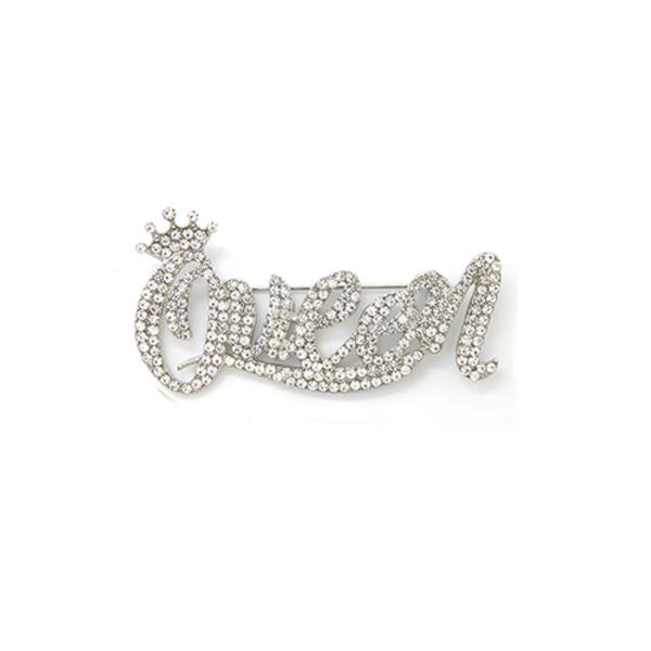 RHINESTONE QUEEN BROOCH