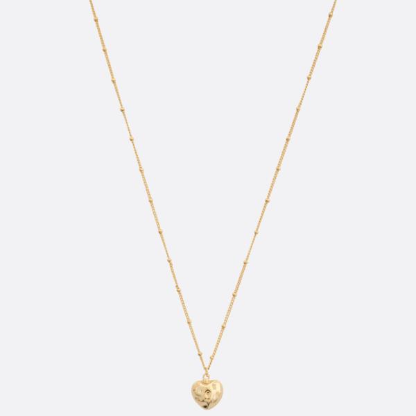 SODAJO HEART CHARM GOLD DIPPED NECKLACE