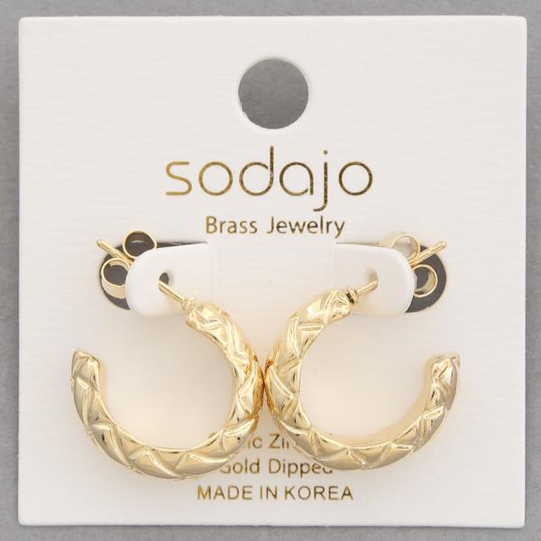 SODAJO OPEN HOOP GOLD DIPPED EARRING