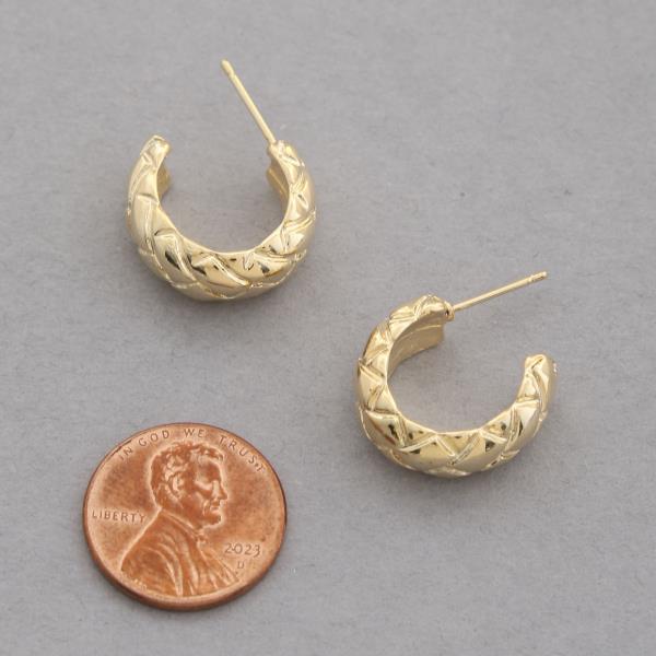 SODAJO OPEN HOOP GOLD DIPPED EARRING