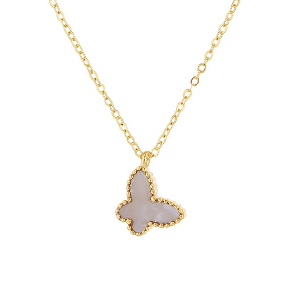 14K GOLD DIPPED BUTTERFLY PENDANT NECKLACE