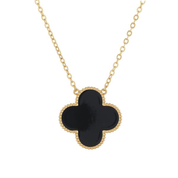 14K GOLD DIPPED CLOVER PENDANT NECKLACE