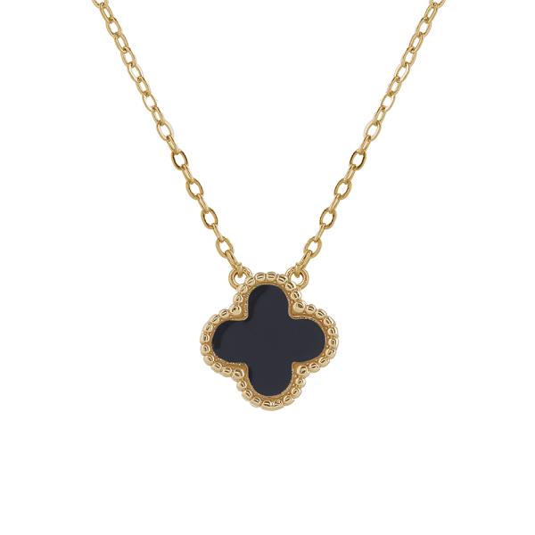 14K GOLD DIPPED CLOVER PENDANT NECKLACE